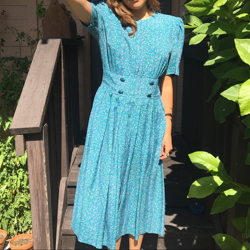 👗Vintage 1980s Floral Dress👗